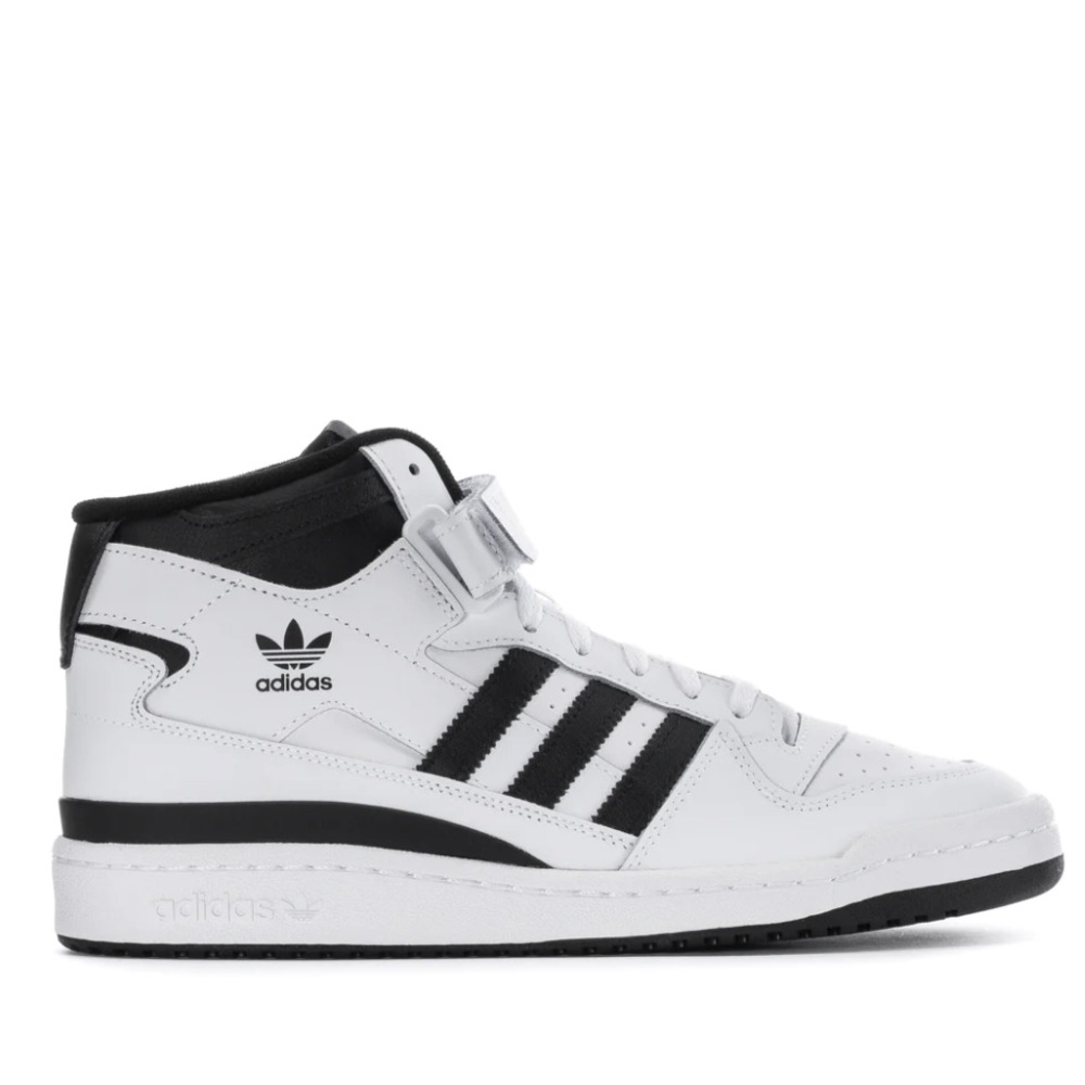 NWT Adidas Originals Forum Mid Sneaker in White and Black, Size 7